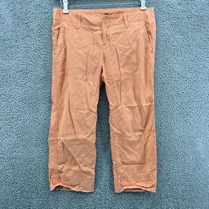 GAP Original Denim Size 6R Pants Orange Creamsicle Cropped Jeans‎ Distressed